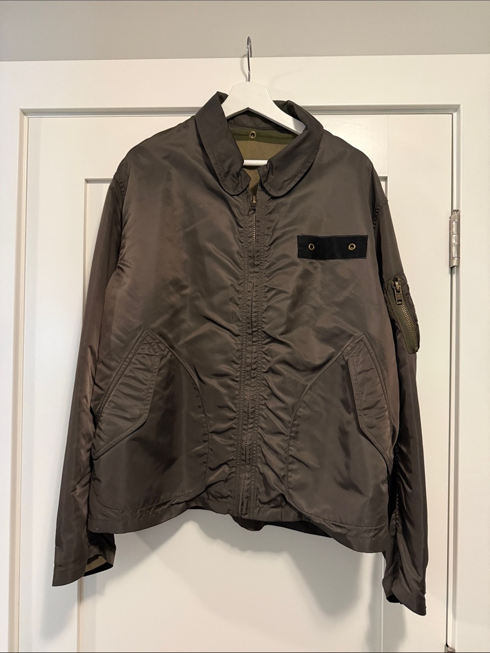 James Perse Olive Green Bomber Jacket